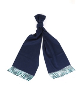 Prestige pure cashmere scarf navy pine