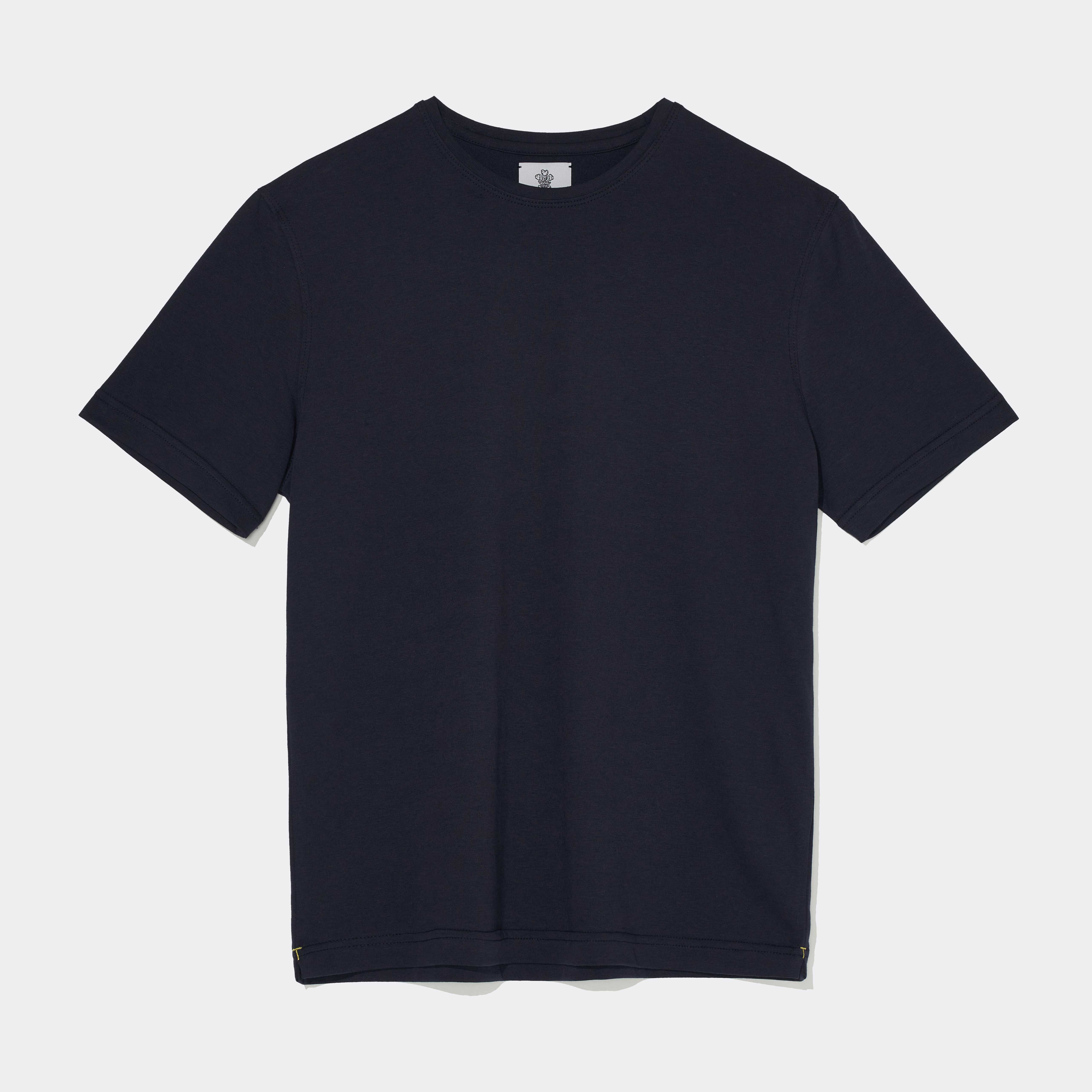 Ice cotton T-shirt Navy | tailorable