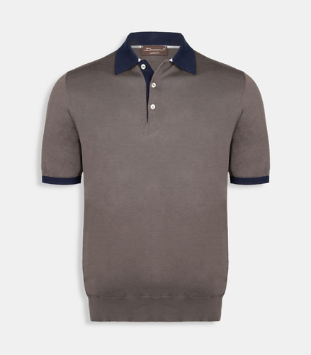 Doriani colour block polo shirt olive/navy | tailorable