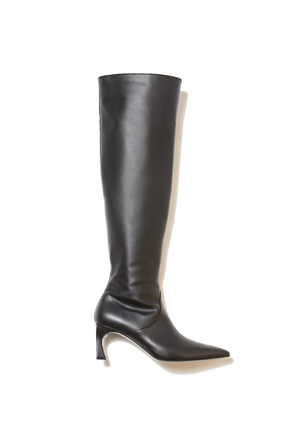 black volume leather over knee boots | tailorable