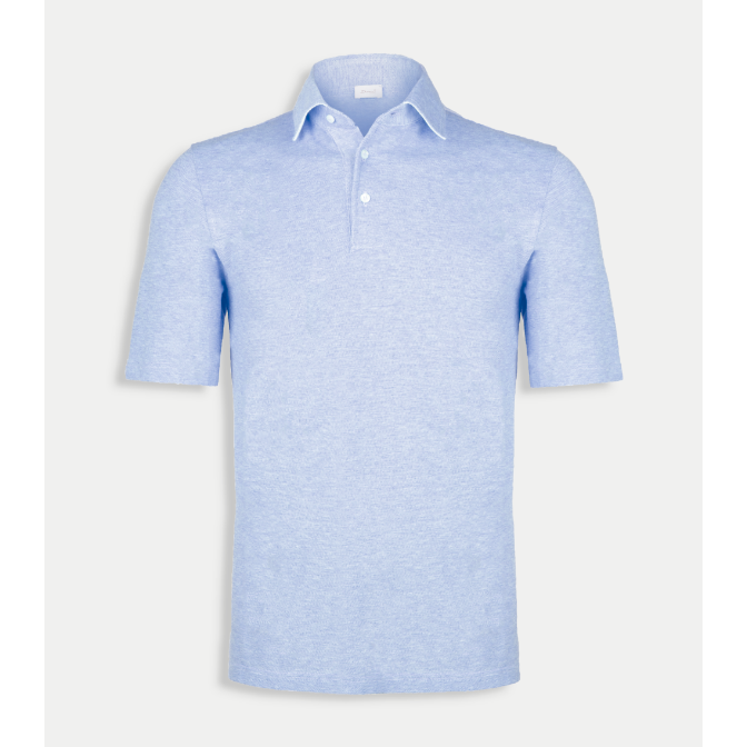 Doriani cotton jersey shirt sky | tailorable