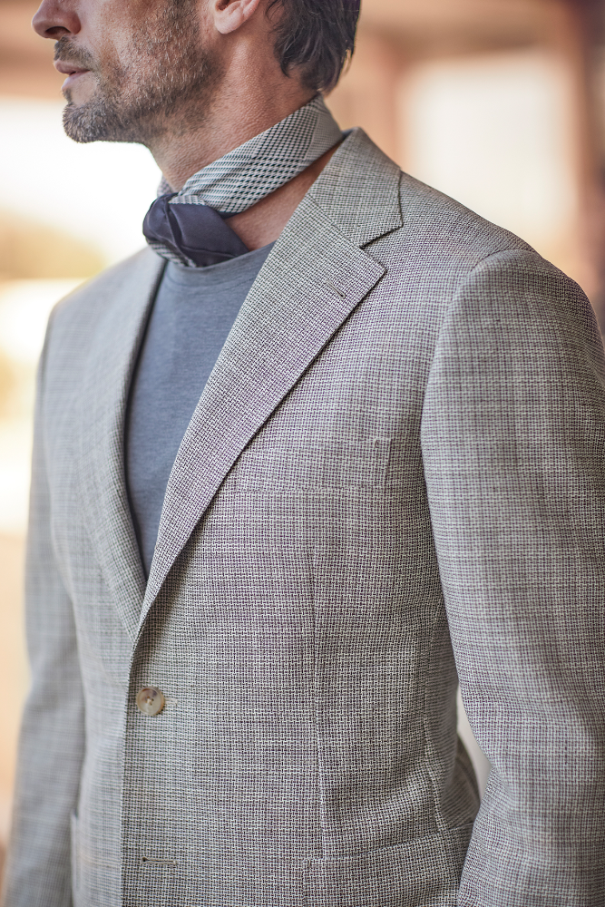 &quot;Tailorable&amp;co&quot; silk scarf glen plaid classic black | tailorable