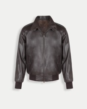 &#039;Speedster&#039; cashmere leather blouson | tailorable